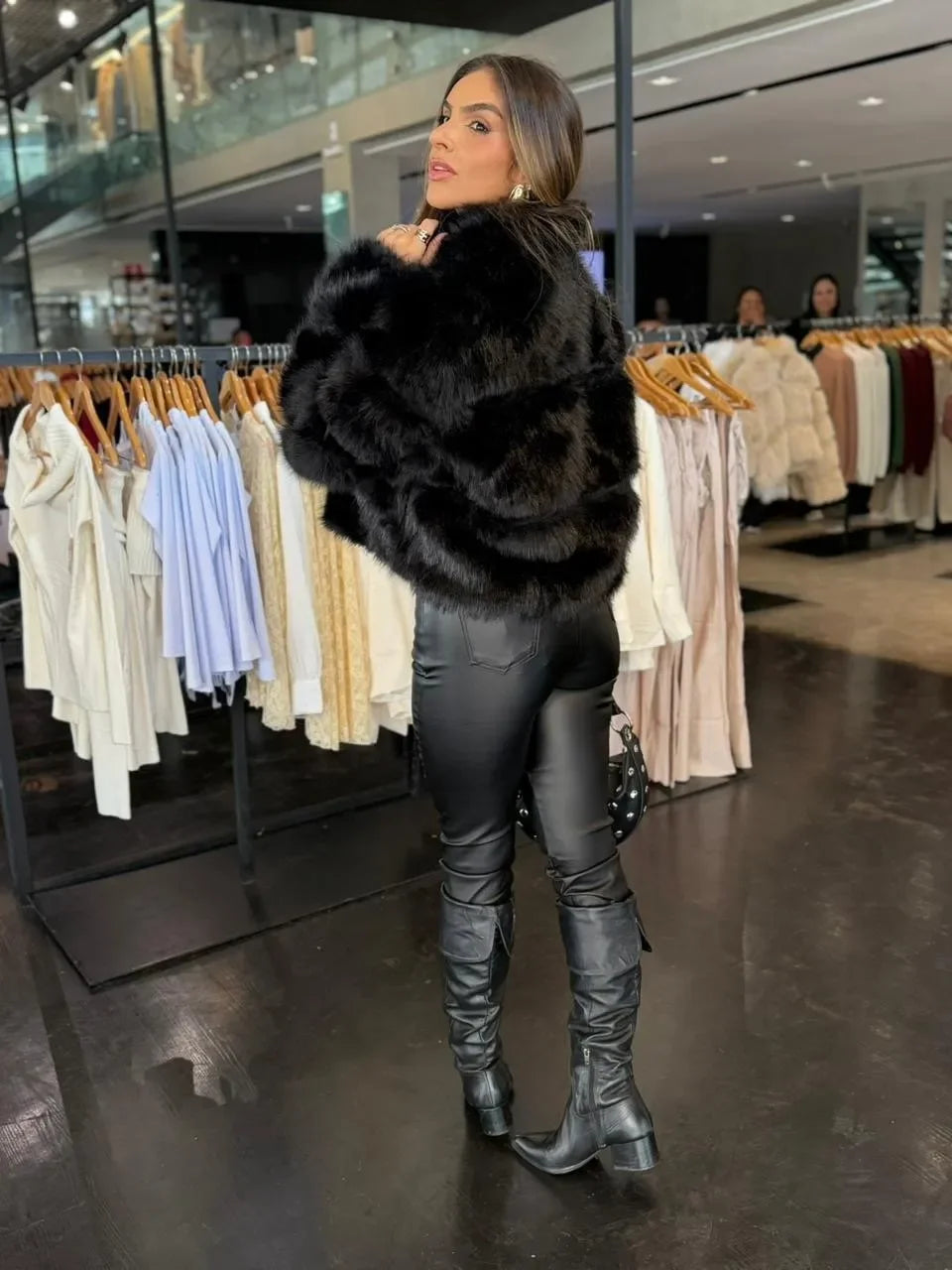 Casaco Pelo Feminino Chic