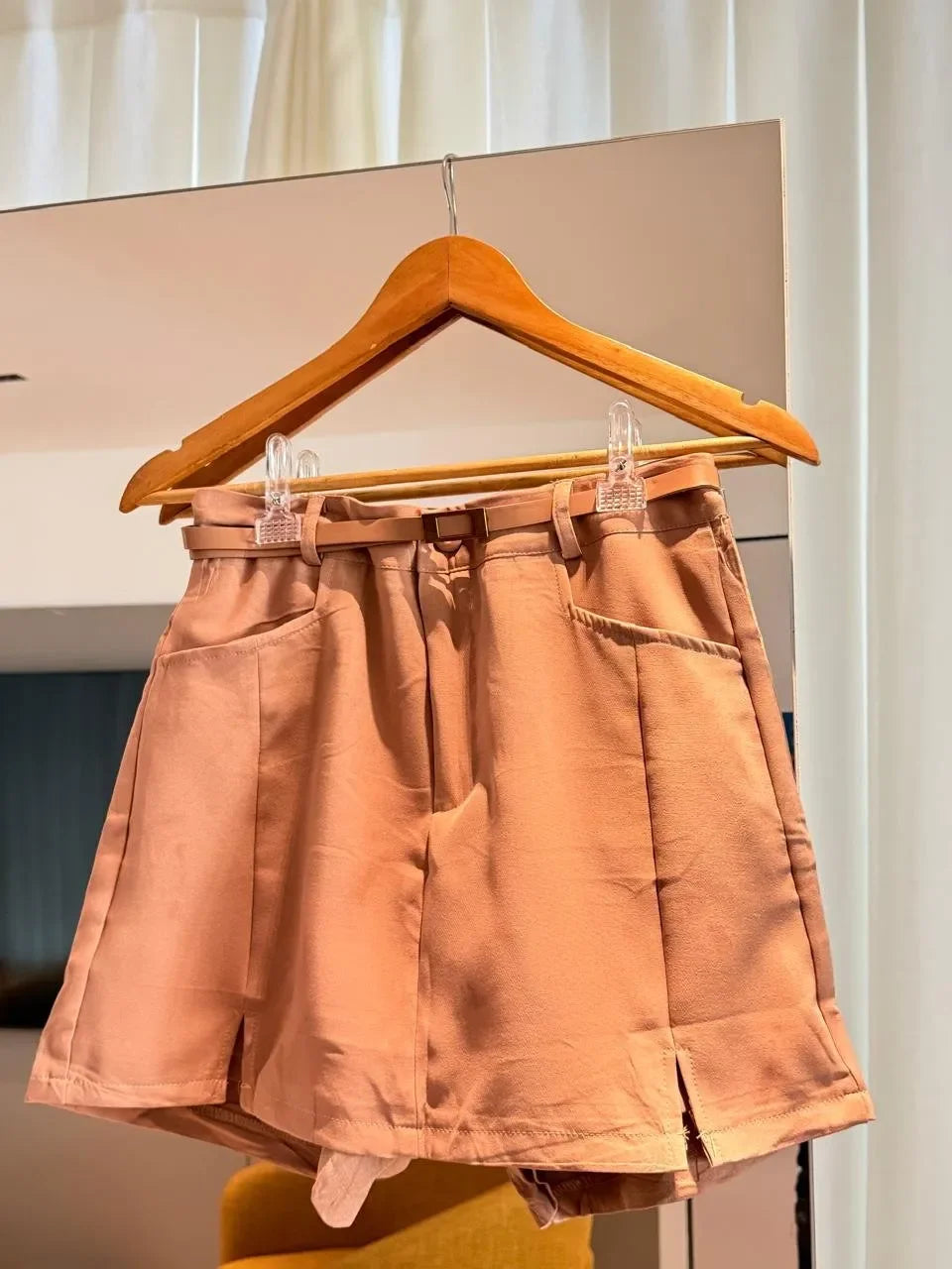 Short Saia Luxo Com Cinto