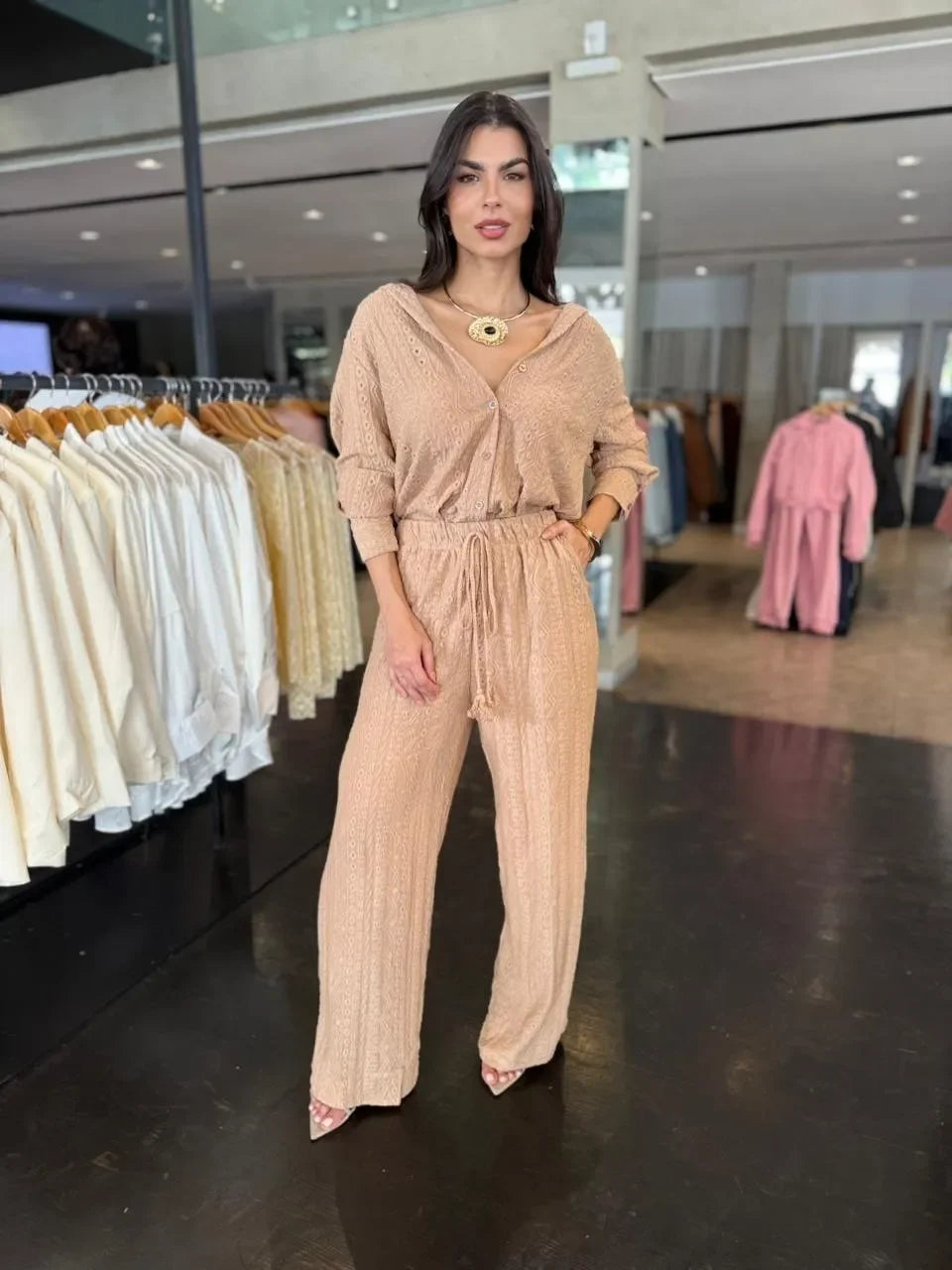 Conjunto Malha Laise Texturizada Premium