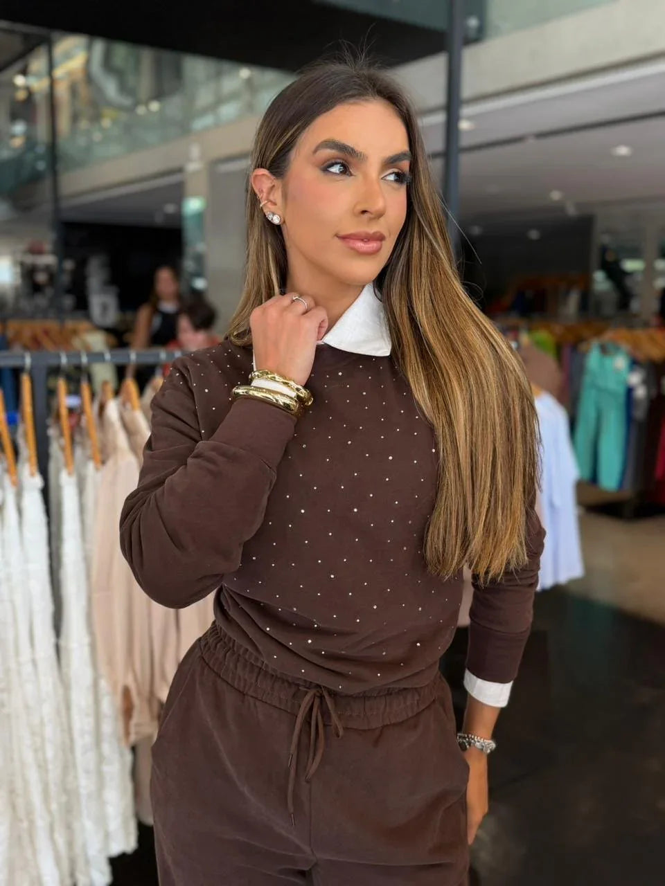 Conjunto Moletom Strass