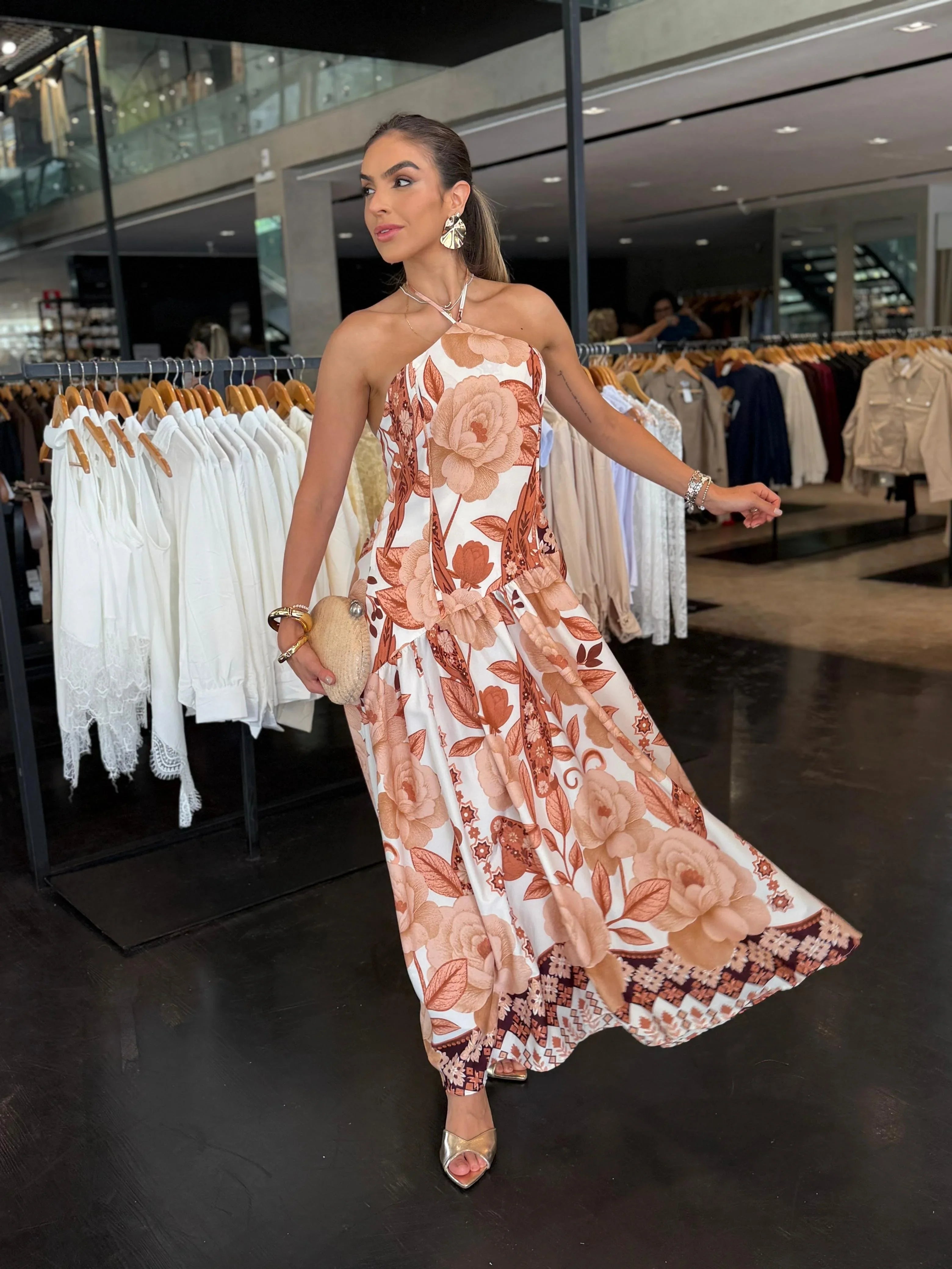 Vestido Longo Floral