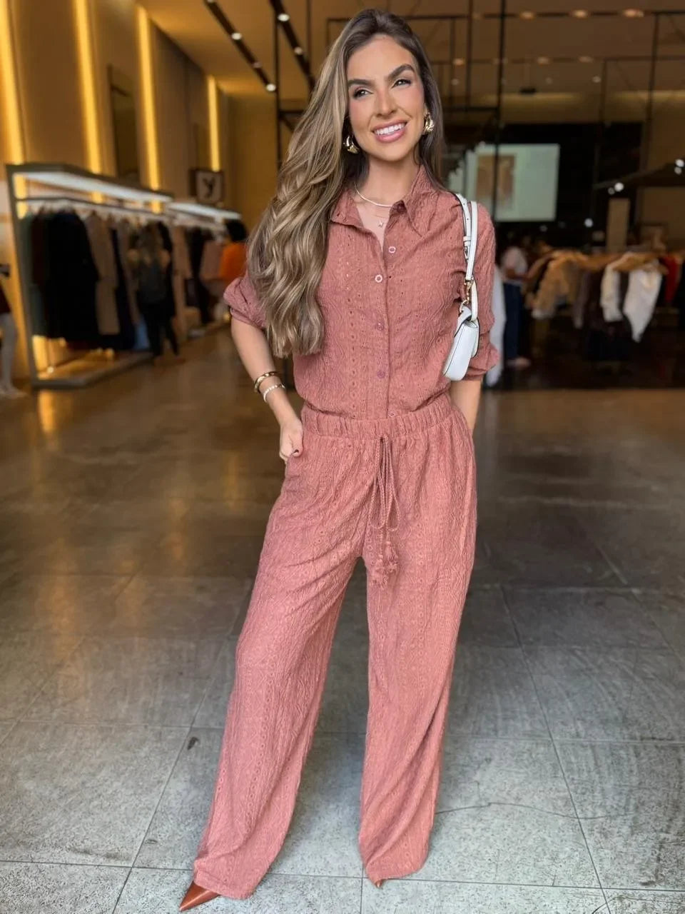 Conjunto Malha Laise Texturizada Premium