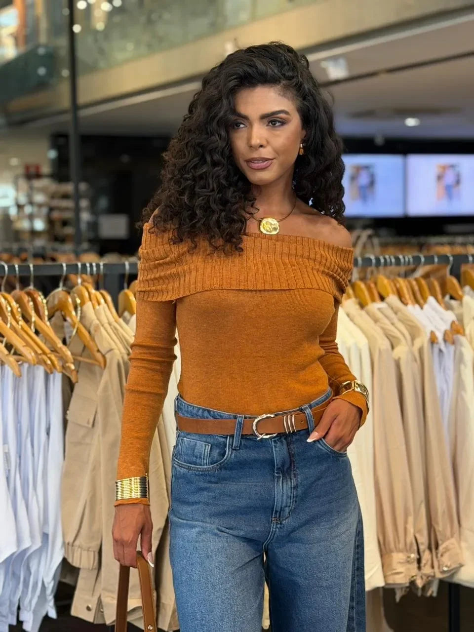 Blusa Modal Ombro a Ombro